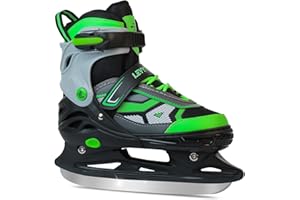 LEVYTEMP Adjustable ice Skates for Kids Boys Girls, 4 Size Triple Protection Beginner Figure Blades with Ankle Support for Outdoor and Rink