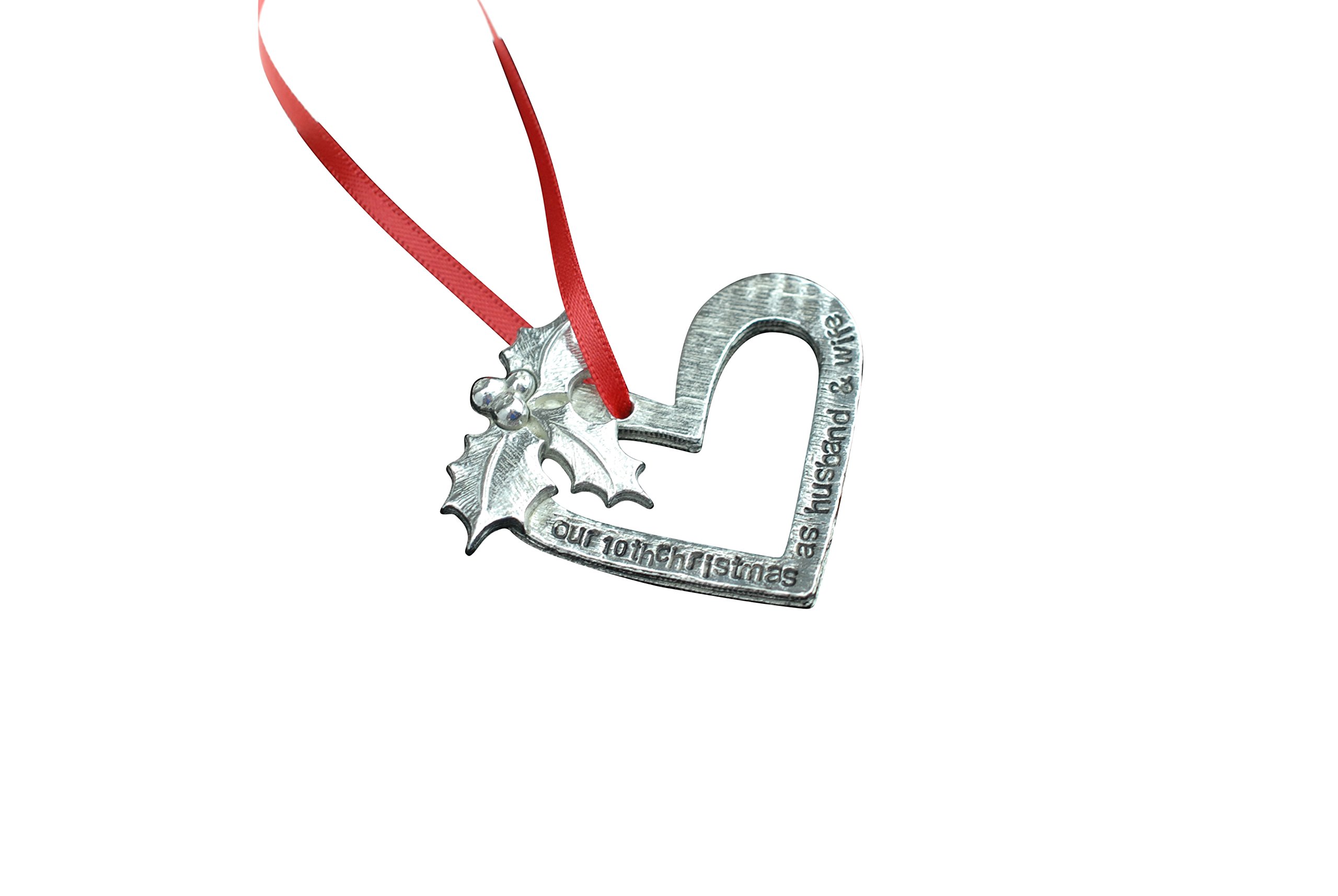 Our 10th Christmas As Husband & Wife - 10 YEAR Wedding Anniversary Christmas Tree Decoration