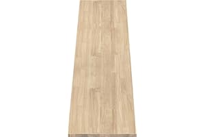 ARIEL 96 x 25 x 1.5 Hevea Unfinished Butcher Block Countertop, Solid Wood Butcher Block Table Top for DIY Workbench Top, Dining Table Top, Kitchen Island Top, Washer Dryer Top