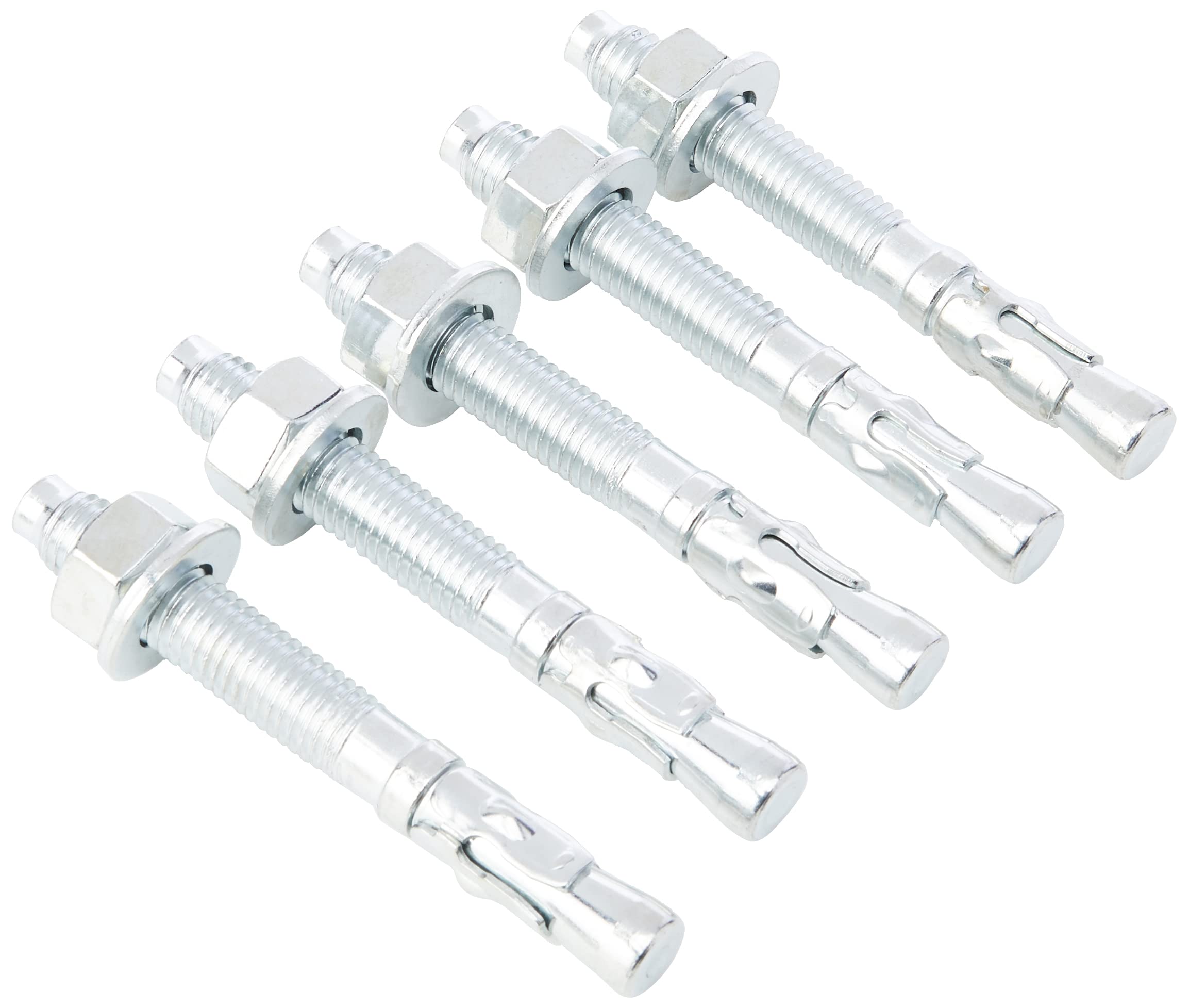 AHC K-ZYTB12100B5 M12 x 100 mm Through Bolts - Zinc Plated (Pack of 5)