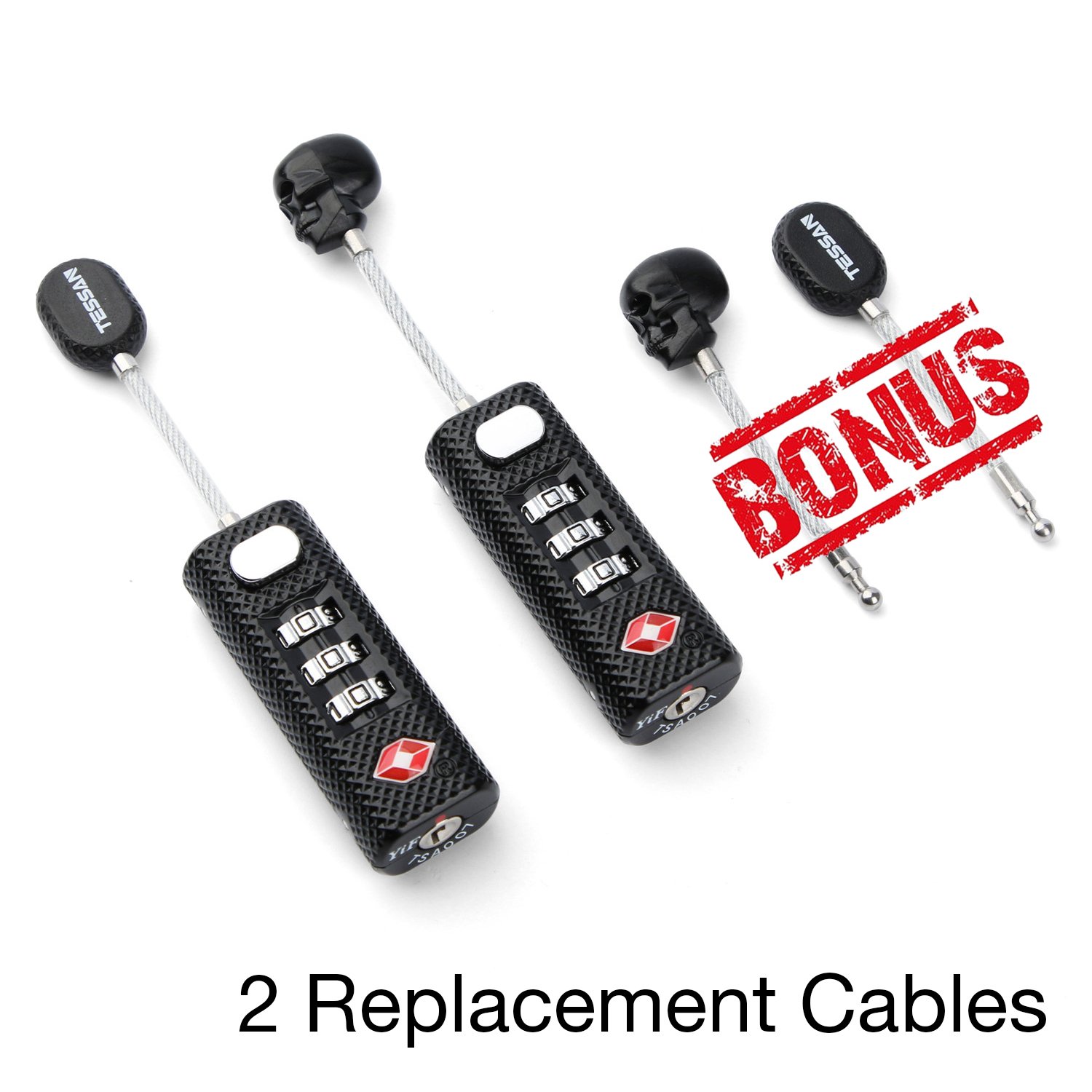 TSA Luggage Lock 2 Pack - Mini Travel Lock - 3 Digit Combination - TSA Approved for Suitcase, Backpack, GYM Lockers, Cabinets, Toolbox and More