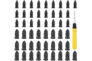 50 Pcs Tire Plugs Tire Repair Screw Rubber Nails Flat Tire Repair Kit with Screwdriver Repair Screw in Vacuum Plugs Tools for