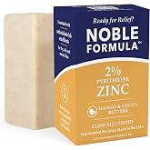Noble Formula 2% Pyrithione Zinc Bar Soap for Flaky, Itchy Skin, 3.25 oz | Vegan mango &amp; cocoa butter, olive oil, milled oats; for all types; handmade