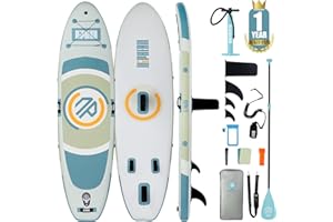 Niphean Inflatable Paddle Board with Stable Wing and Durable SUP Accessories, 10’ Inflatable Stand up Paddle Boards for Adults & Youth, Versatile Yoga Paddle Board