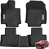 YITAMOTOR Floor Mats for 2019-2025 Toyota RAV4 (Not Fit Hybrid or Prime), Custom Fit All Weather Floor Liners Anti-Slip TPE Rubber Mat, Super Duty Toyota RAV4 Accessories, 1st & 2nd Row, Black