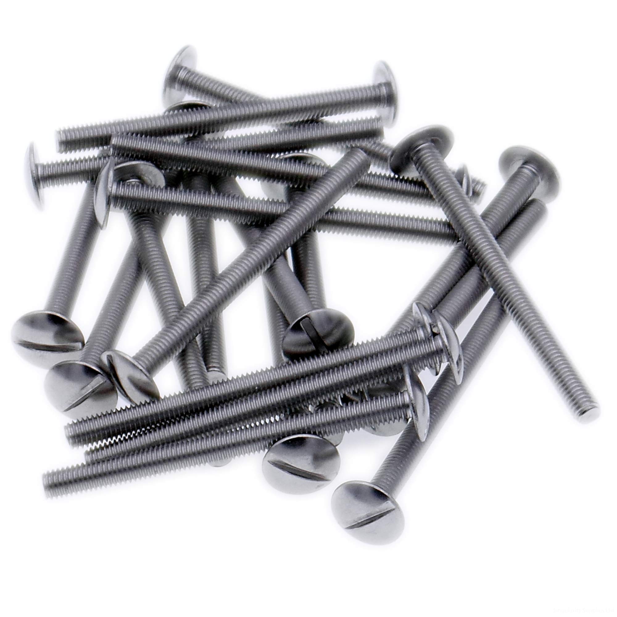 M3 (3mm x 25mm) Slot Mushroom Machine Screw (Bolt) - Stainless Steel (A2) (Pack of 20)