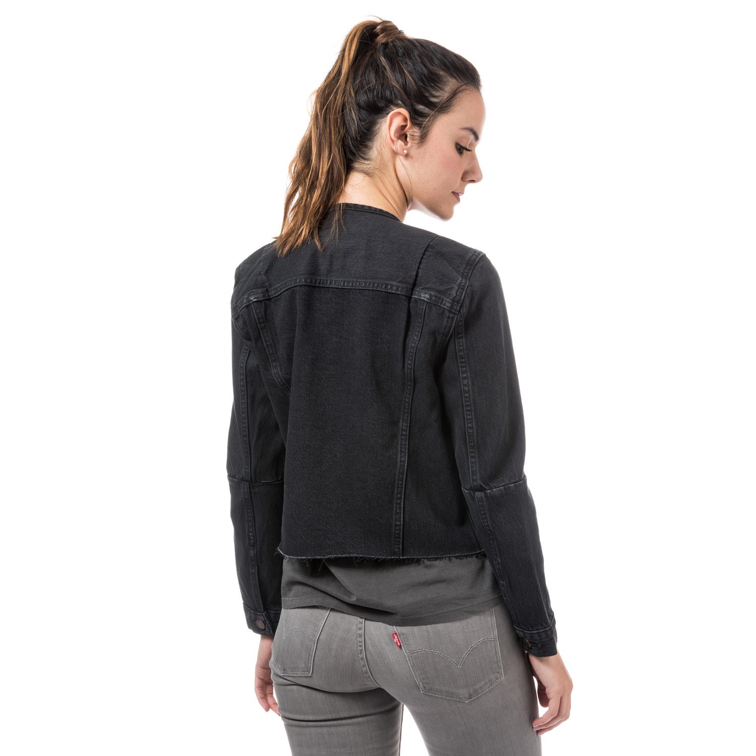 levi's altered trucker jacket womens