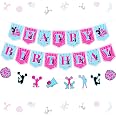 Cheerleading Birthday Banner & Garland – Hot Pink & Blue Party Decor - View #7