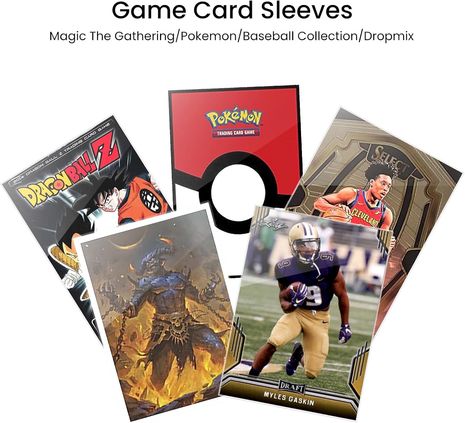 100 Counts Clear Soft Card Sleeves, Cohotek Trading Card Sleeves Deck Protector Sleeves for Standard Size Cards 2.5" x 3.5": Office Products