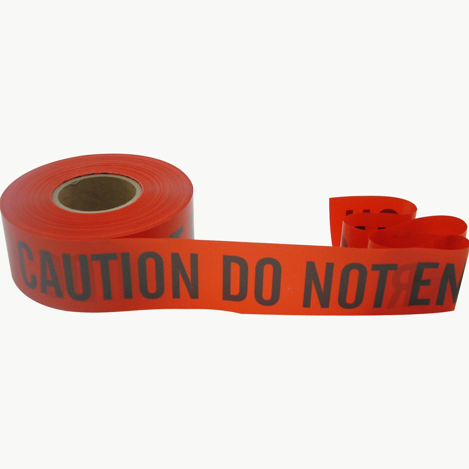 NO ADHESIVE, JVCC Barricade Tape 2.5 mil thick, (BR-1), 3 in. x 1000 ft. (Red with Black "CAUTION DO NOT ENTER" printing)