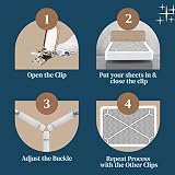 FeelAtHome Bed Sheet Holder Straps Criss-Cross for All Sizes view 2