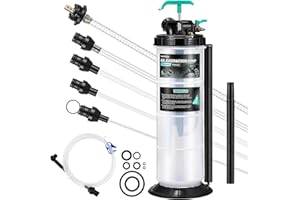 Poafamx 7.5L Oil Extractor Pump Pneumatic/Manual, 2 Gallon Fluid Extractor Pump, Oil Vacuum Change Pump with 5 Tubes and Extended Storage Units for Automotive, Truck, Boats Oil Change (2 Gallon)