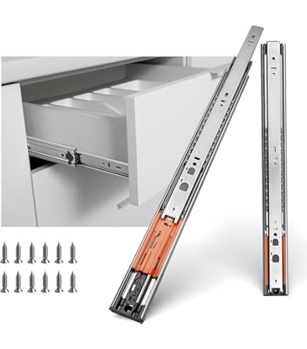 thumbnail image 2 of 1 Pair Under Mount Drawer Slides - 14 Inch (350mm), 25kg Load, Press-to-Release, Full Extension 2 of 11
