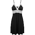 Ekouaer Sleepwear Womens Chemise Nightgown Full Slip Lace Lounge Dress