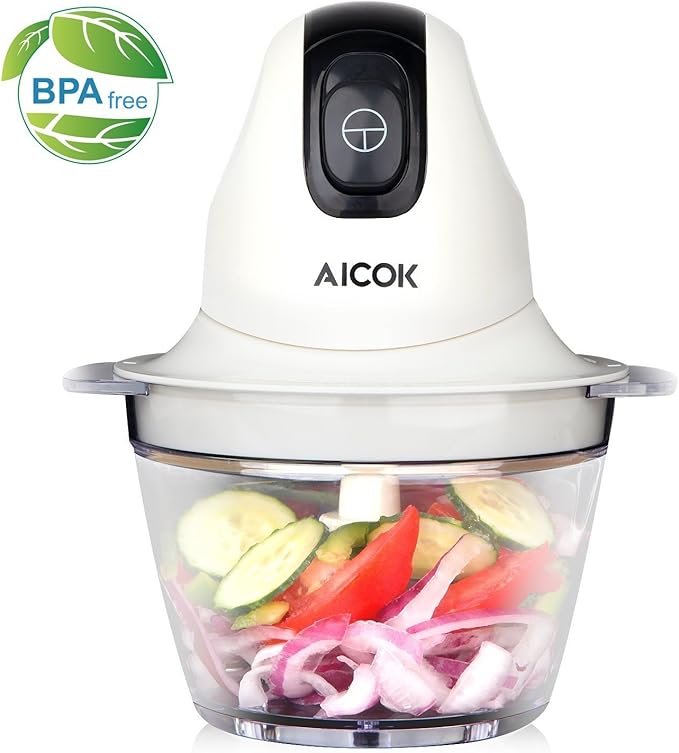 Picadora Multiusos Aicok, 300W Picadora de Alimentos Eléctrica para