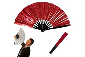 FMNGOP Boots On The Ground Hand Fan, Clacking Fans for Line Dancing,Chinese Vintage Retro Fabric Fans, for Performance,There are many kinds of uses (A)