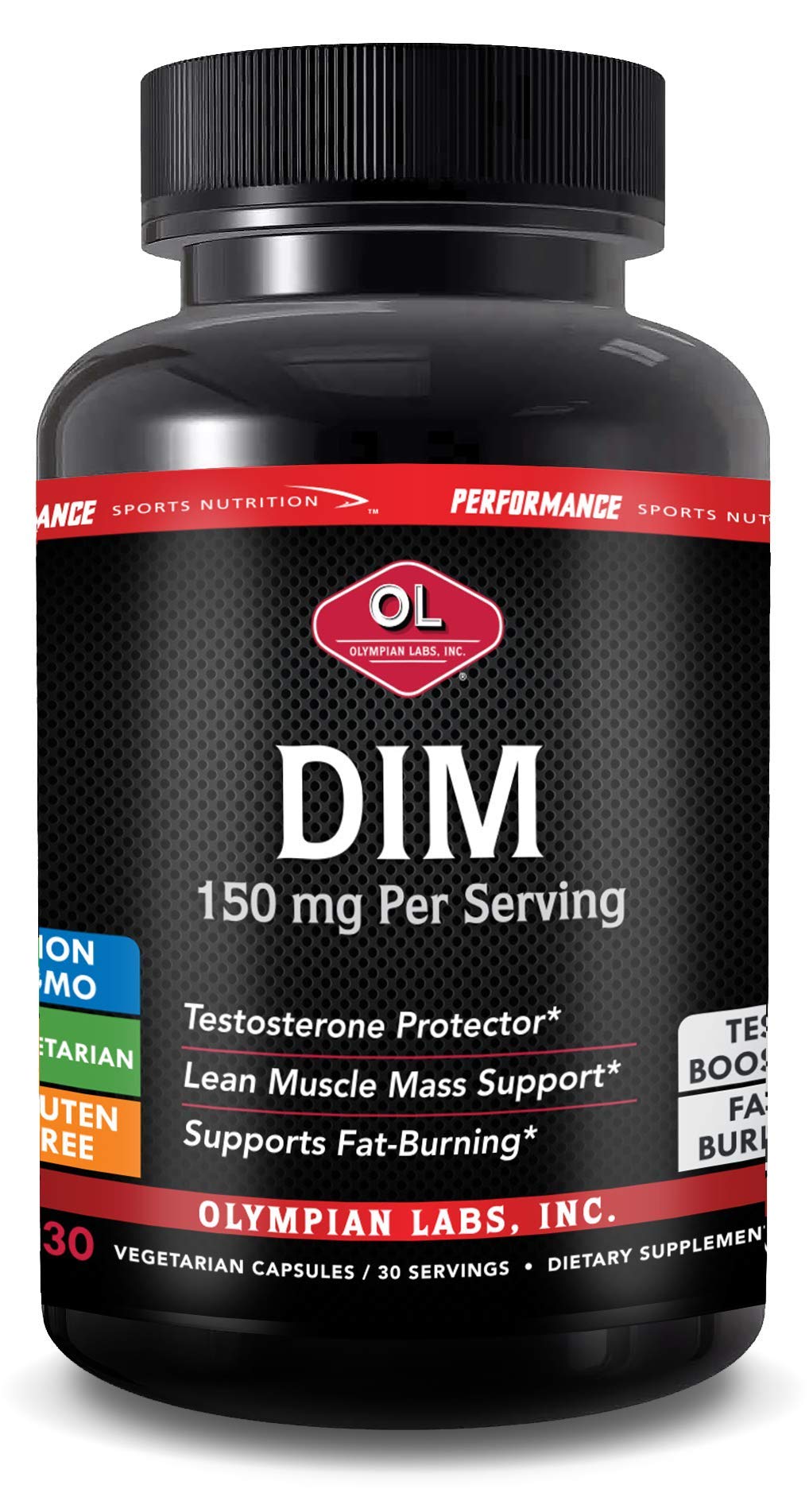 Olympian Labs DIM 150mg - DIM Diindolylmethane Supplement Capsules Supporting Hormone Balance, Clear Skin, PCOS, & Aid in Fitness Regimes - 30 Capsules (30 Day Supply)