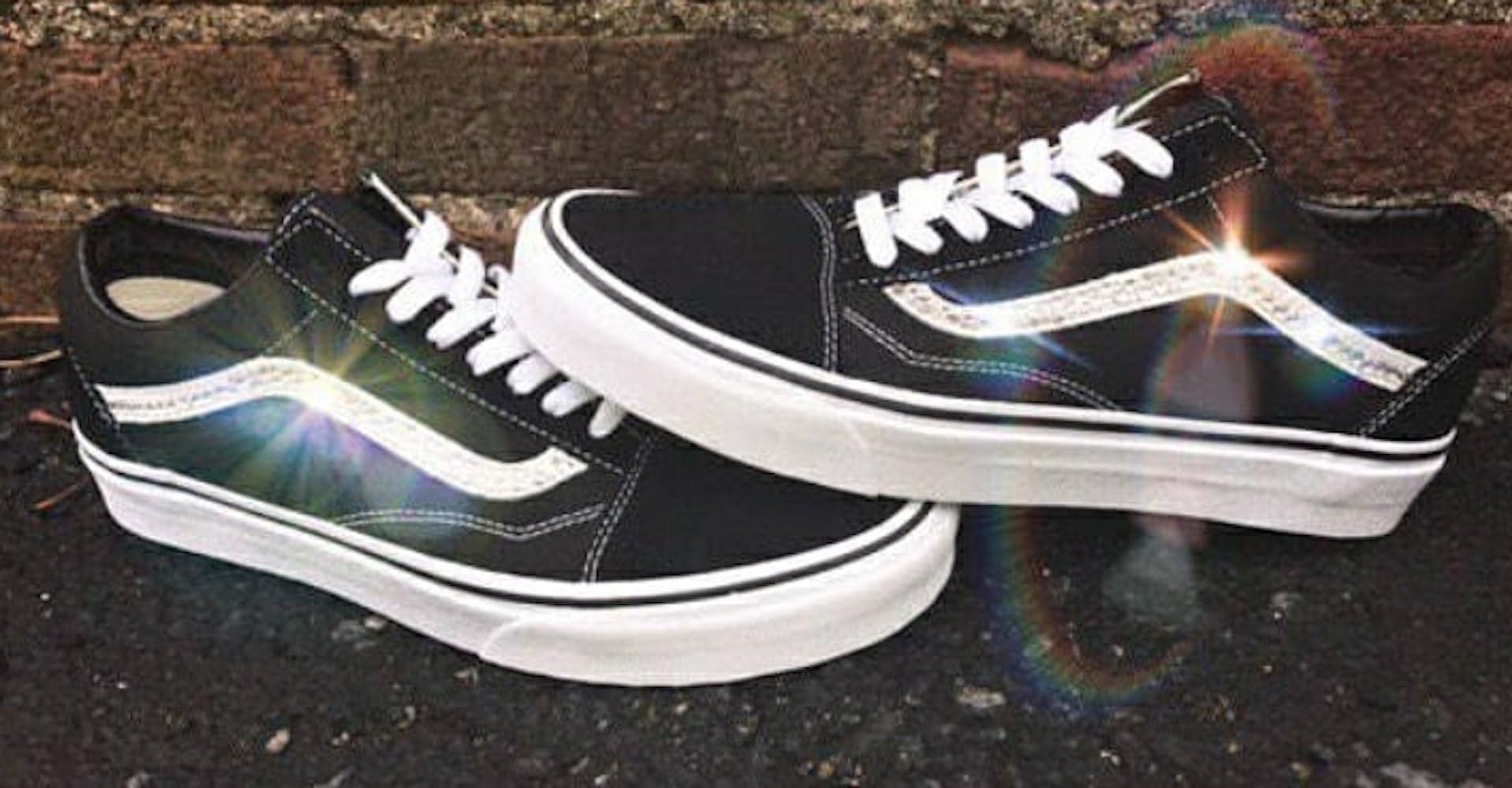 Womens Origional Vans, Bling Vans, Womens vans sneakers, vans shoes, Vans old school, Swarovski Vans, Custom Vans sneakers