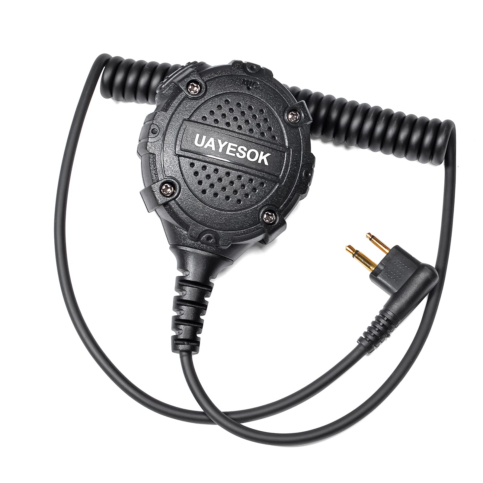 UAYESOK 2 Pin Speaker Mic Remote Handheld 2 Way Radio Shoulder Microphone for Motorola DP1400 CP040 GP300 GP88 XT420 XT460 CLS1410 CLS1110 Hytera PD405 PD505 Midland G15 G18 Walkie Talkie