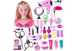 Kalastussaari 1 Set Doll Head for Hair Styling & Makeup, Realistic Makeup Accessories for Girls, Age 6+