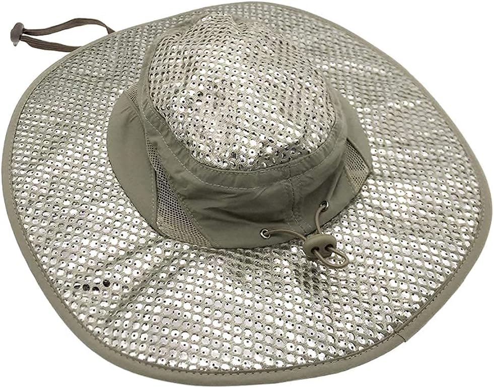 Kemaily - Cooling Hat with UV Protection - Sun Hat for Men & Women - Perfect for Fishing, Hiking, Camping, Gardening, Beach, etc - Grey Color, Metallic, 36
