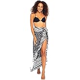 Back From Bali Womens Floral Print Sarong Swimsuit Beach Cover Up Wrap Skirt Pareo