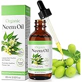 APUUFYQC Neem Oil for Skin, Pure Natural Cold Pressing, Free of Hexane, Nourishes the Skin and Hair, Reduces Fine Lines, 2.02 Oz