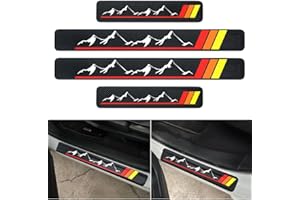 SOAPOP 4PCS Carbon Fiber Style Door Sill Protector Anti-Dirty Compatible with Toyota Tacoma Car Accessories