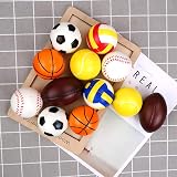 VEYLIN 12pc Soft Foam Sponge Sports Balls Mini Football Basketball Tennis view 6