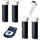 4PCS Replacement Rollers Refills Compatible with Emjoi Micro Pedi Callus Remover, 2Pcs Extra Coarse and 2Pcs Standard