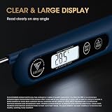 DOQAUS Meat Thermometer with Foldable Probe Backlit Display - -50C to 300C view 4