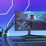 TONOR RGB Microphone Boom Arm T90 Gaming Mic Stand 11 Light Modes 360° view 7
