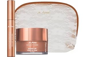 M. Asam MAGIC FINISH Gift Set With XXL Make Up Mousse (1.69 Fl Oz) 4in1 Primer, Foundation, Concealer & Powder + Mascara (0.33 Fl Oz) For XXL Volume & Intense Color With Exclusive Make Up Bag (1pc.)