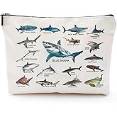 Sitsink Shark Lover Stuff Gifts - Gifts for Shark Lover Teenagers, Ocean Shark Gifts Travel Pouch Makeup Bags, Birthday Gifts Ideas for Shark Lover Besties Cosmetic Bag Halloween Christmas Party