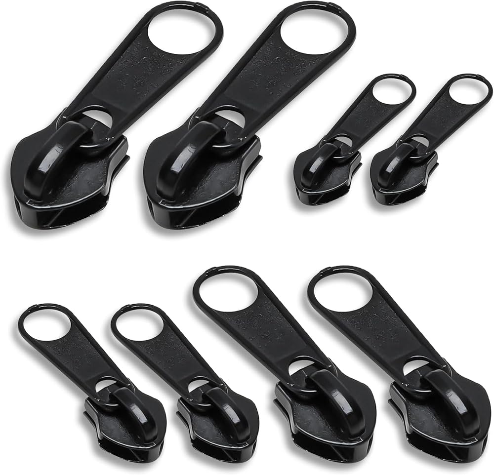 iwiio Zipper Pull Replacement Kit - 8Pcs Metal Zip Pullers for Repair