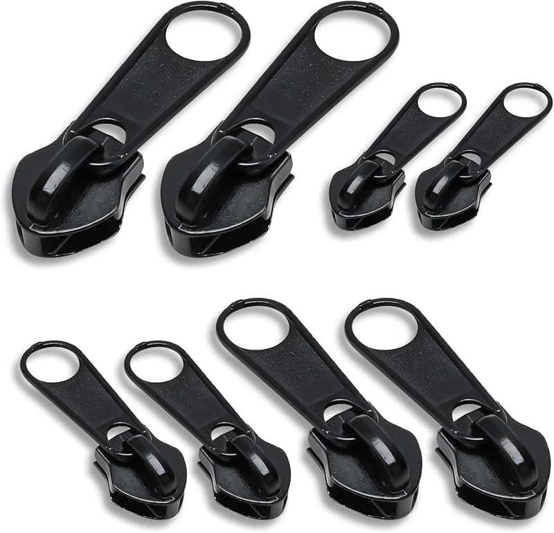 iwiio Zipper Pull Replacement Kit - 8Pcs Metal Zip Pullers for Repair