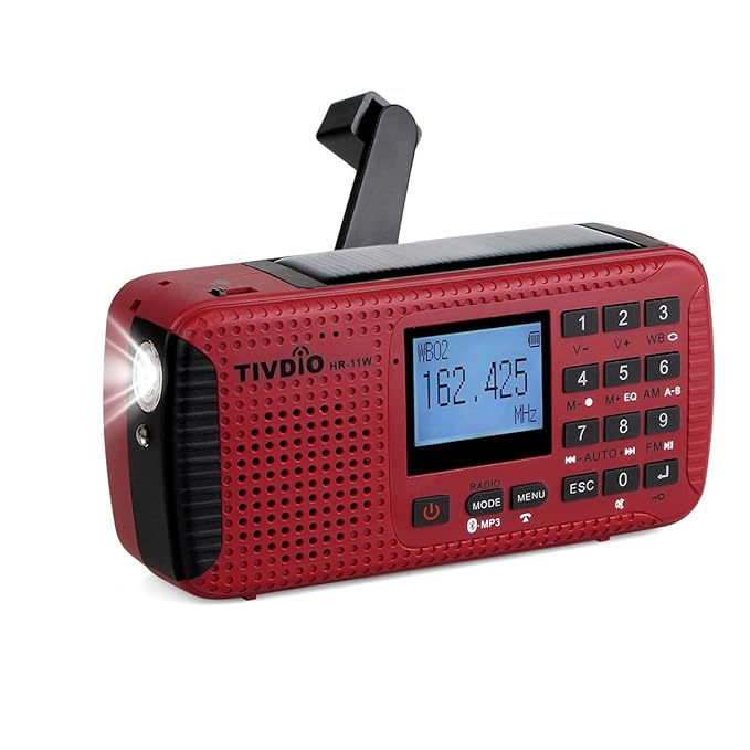 Wind up radio emergency solar hand crank amfm weather radio with