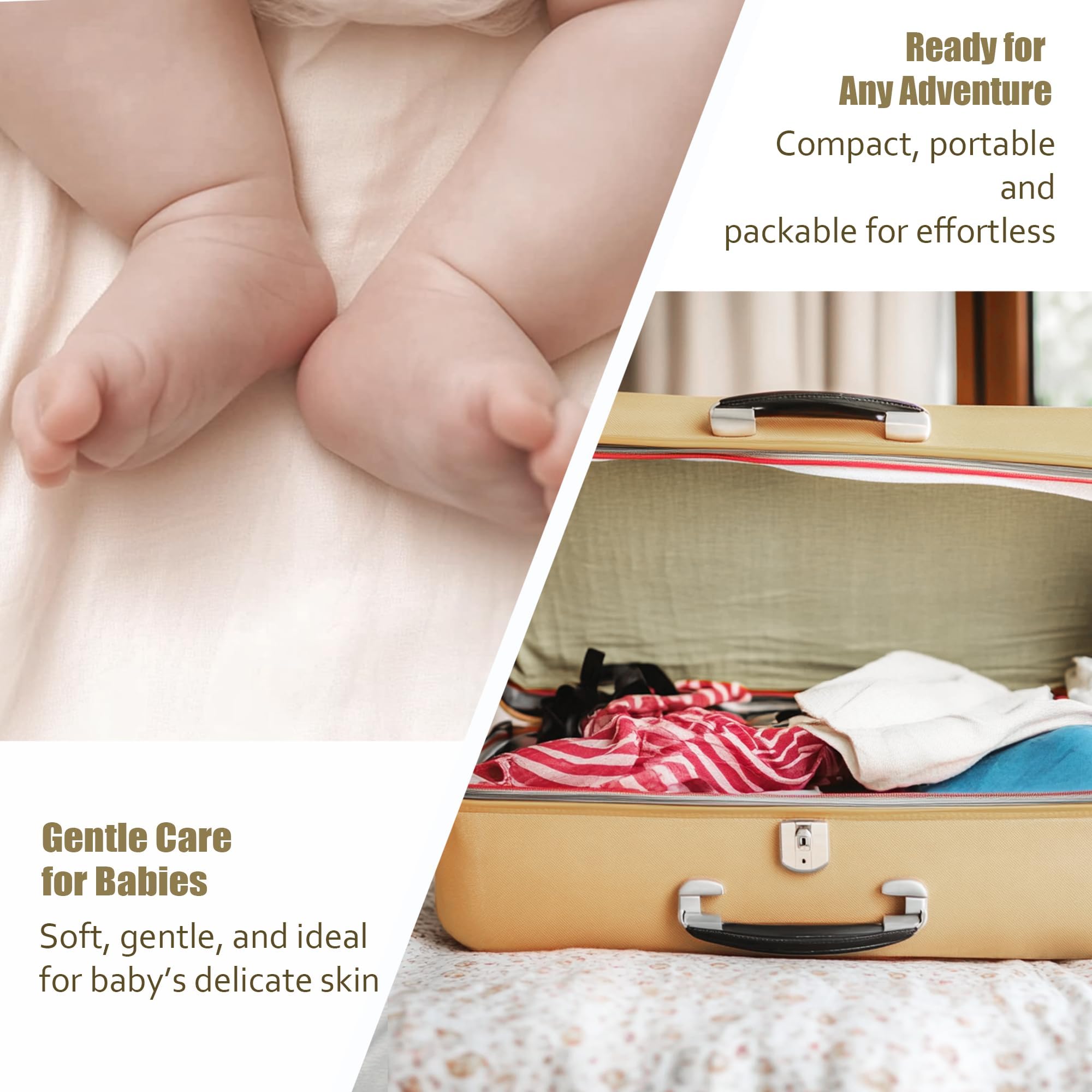 Ourmed Life Face Towels, Disposable Biodegradable Facial Towelettes for Sensitive Skin, Soft Lint-Free Face Cloths, Clean Dry Wipes for Washing Face, Skincare & Makeup Remover, 12