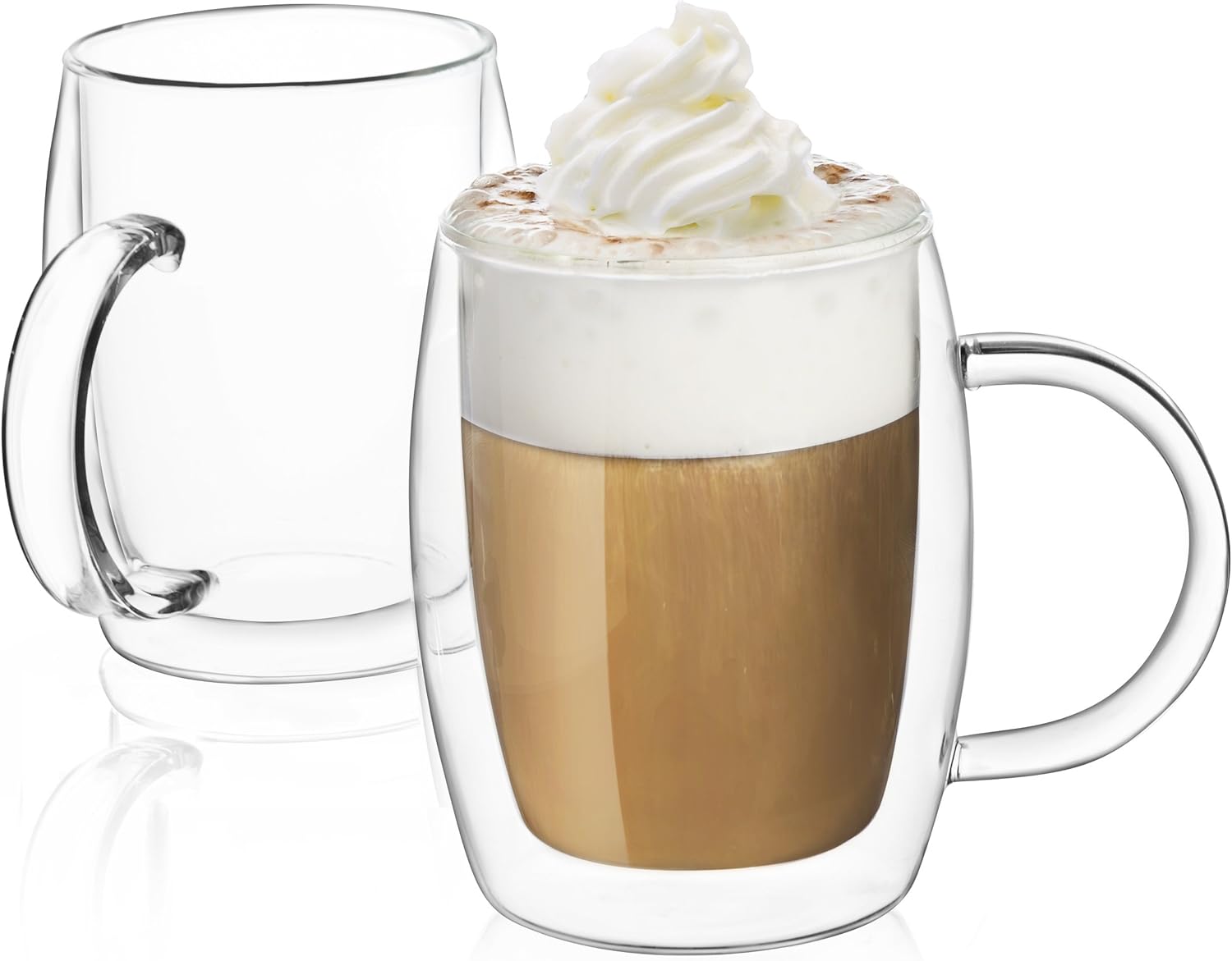 JoyJolt DoubleWall Insulated Glass 13.5Ounce Double Walled Glasses