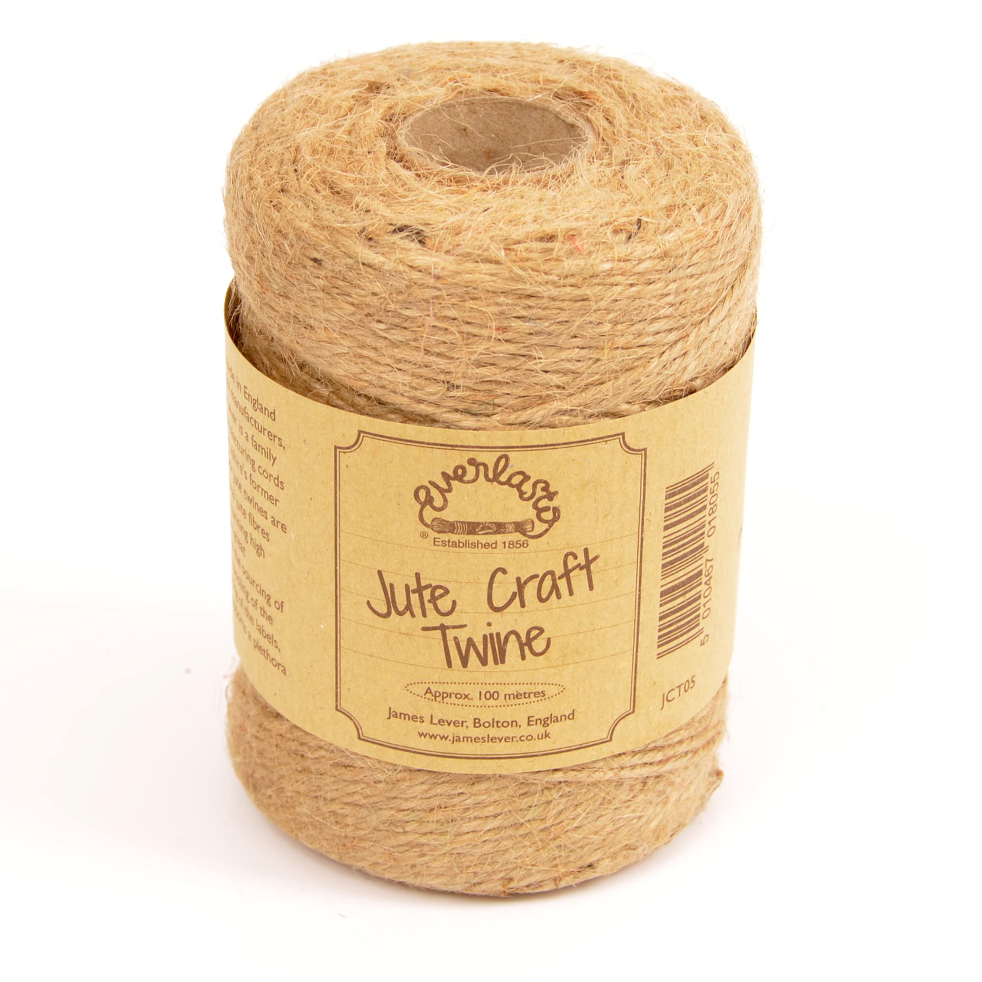 EVERLASTO NATURAL COLOURED JUTE CRAFT TWINE 100M SPOOLS (NATURAL)