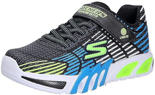 Skechers Boy's Flex-glow Elite Sneaker, Black a, 5 UK Child