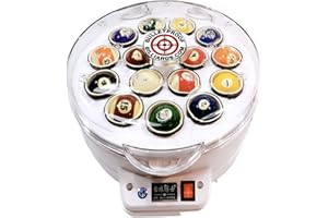 BULLETPROOF BREAK TIPS Bulletproof Billiard Ballistic Ball Polishing Machine - Professional Pool Ball Cleaner for Home & Professional Use - Clean, Polish & Care for Billiards Balls