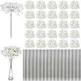 OMISTAR 305 PCS Fake White Hydrangea Flowers Artificial Bulk - Silk White Flower with Stem, Full Bloom Hydrangea Bouquet for Wedding, Party, Home Decor, DIY Floral Arrangements, Indoor Outdoor Decor