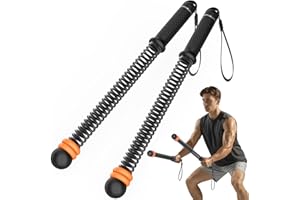 ADDWIN Ropeless Battle Ropes, Heavy Duty Workout Rope for Home Gym with Training Poster, Portable Arm Exerciser Rope for Strength Building, HIIT and Low-Impact Aerobic Training for Men & Women