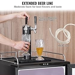 VEVOR Beer Kegerator, Dual Tap Draft Beer
