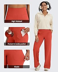 G4Free Wide Leg Pants Woman Yoga Pants with Pockets