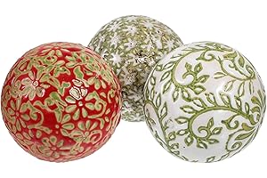 NUOBESTY 3pcs Ceramic Orbs Floating Pool Balls Decorative Spheres for Home Decor Wedding Centerpiece Indoor