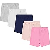 Cudlie 5-Pack Girls' Baby & Toddler Shorts – Comfortable Cotton Blend, Easy Fit, Adorable & Essential Wardrobe