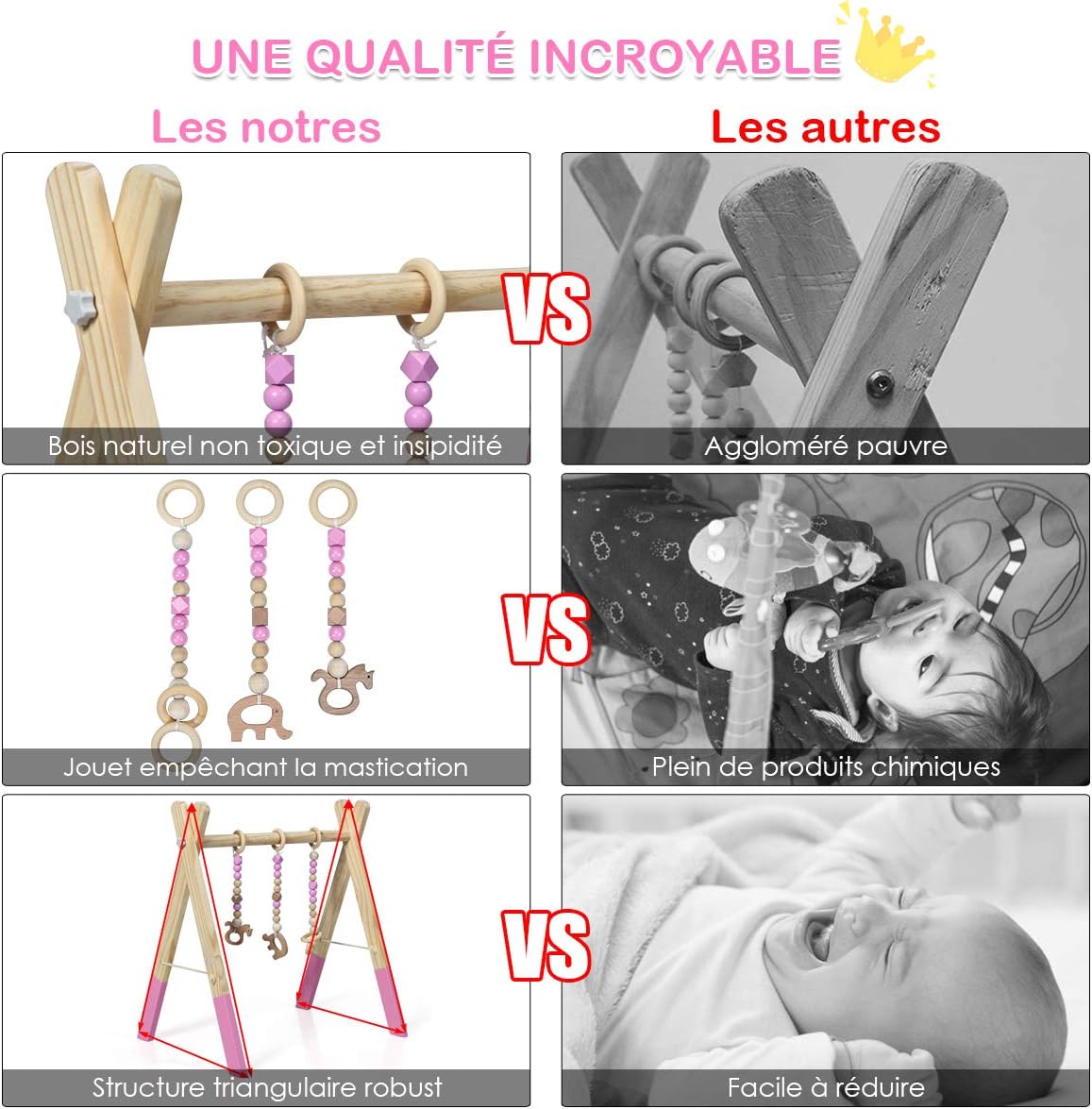 Arche De Jeux Pour Bebe En Bois Avec Jouets Cadeau De Naissance 4 Couleurs Nature Vert Gris Rose Centre Dactivite Pliable Rose Costway Portique D Eveil Jouets D Eveil Et 1er Age Jeux Et Jouets Lawawarenesssociety In
