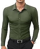 Lion Nardo Stretch Mens Dress Shirts Long Sleeve